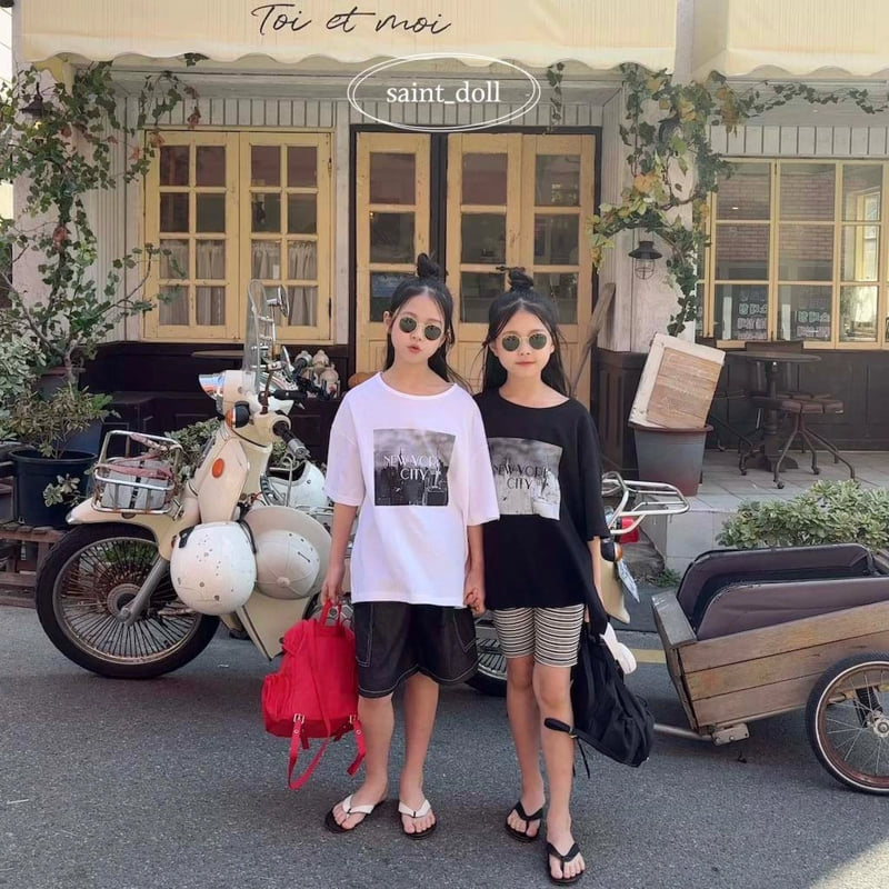 Saint Doll - Korean Children Fashion - #kidsshorts - New York Tee