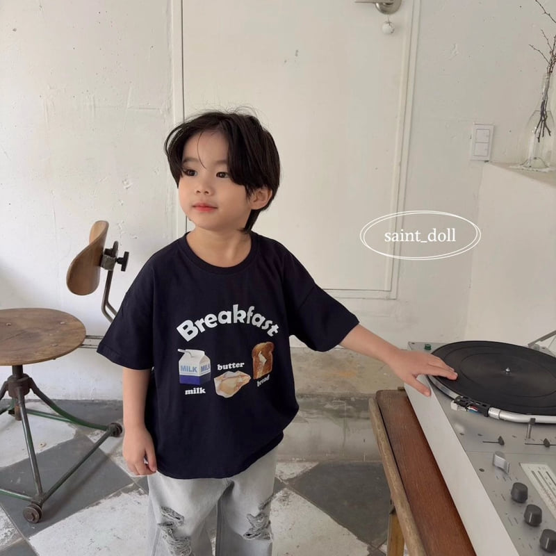 Saint Doll - Korean Children Fashion - #kidsshorts - Breakfast Tee - 3