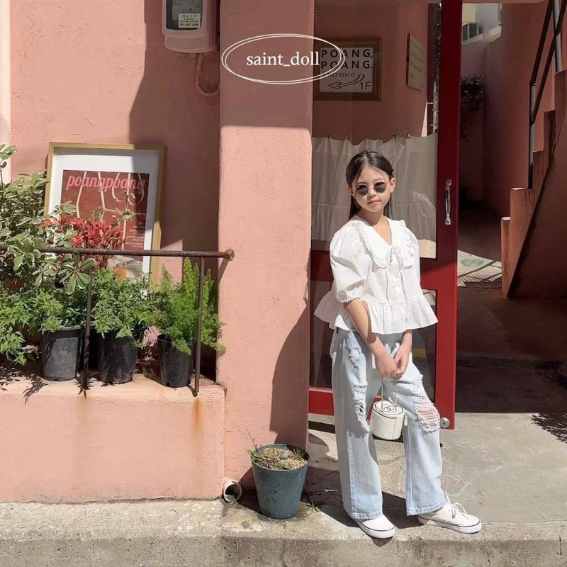 Saint Doll - Korean Children Fashion - #kidsstore - Petite Open Blouse - 3