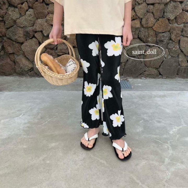 Saint Doll - Korean Children Fashion - #kidsstore - Big Flower Pants - 9