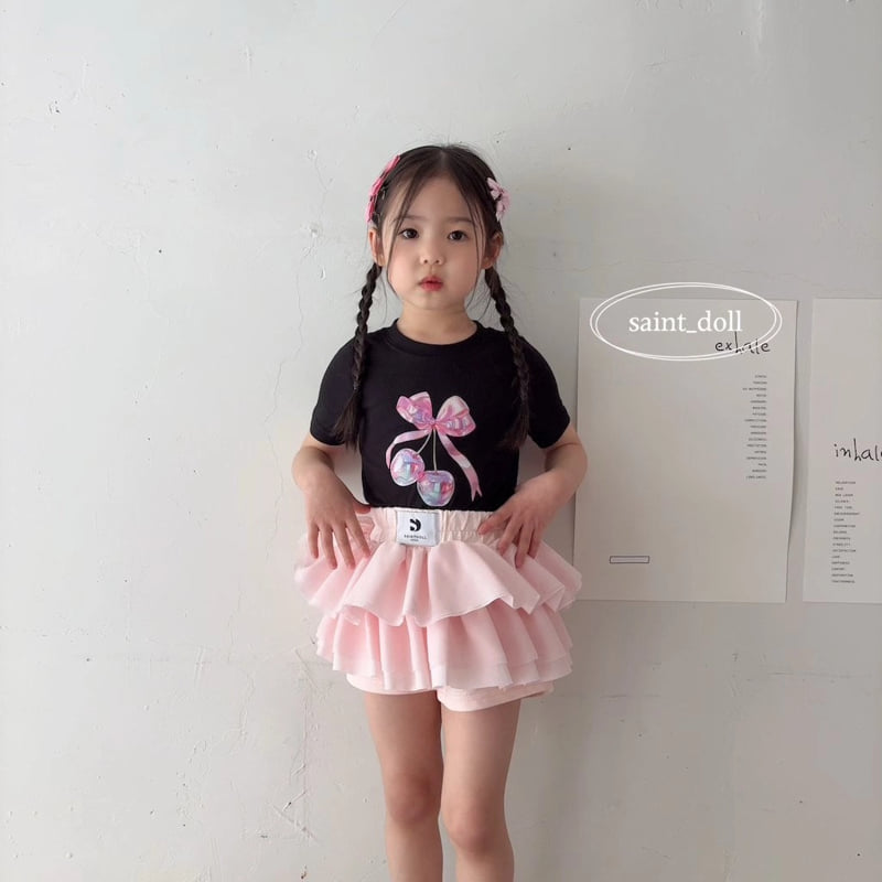 Saint Doll - Korean Children Fashion - #kidsstore - Bling Cherry Tee - 2