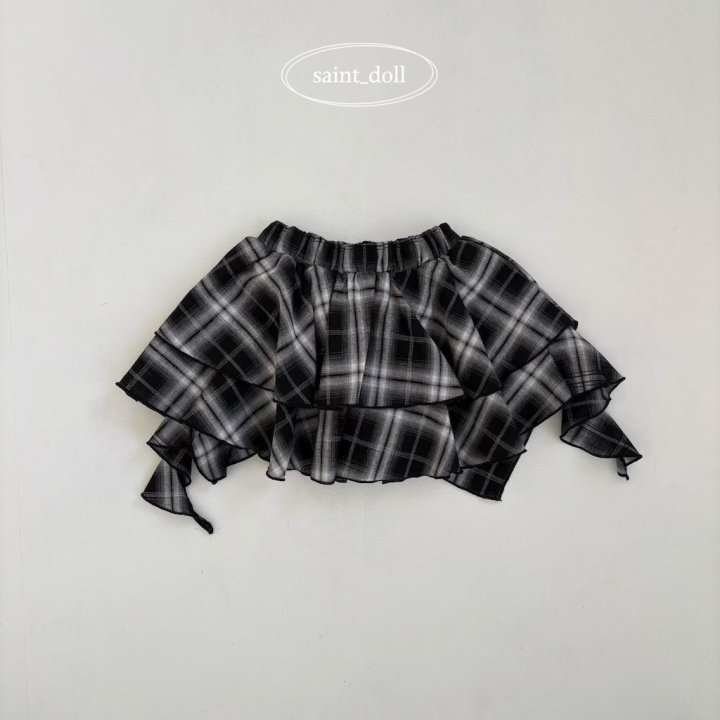 Saint Doll - Korean Children Fashion - #kidsstore - Checked Skirt