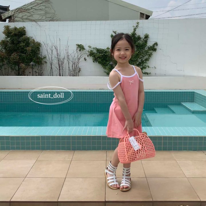 Saint Doll - Korean Children Fashion - #kidzfashiontrend - Pearl Ribbon One-Piece - 5