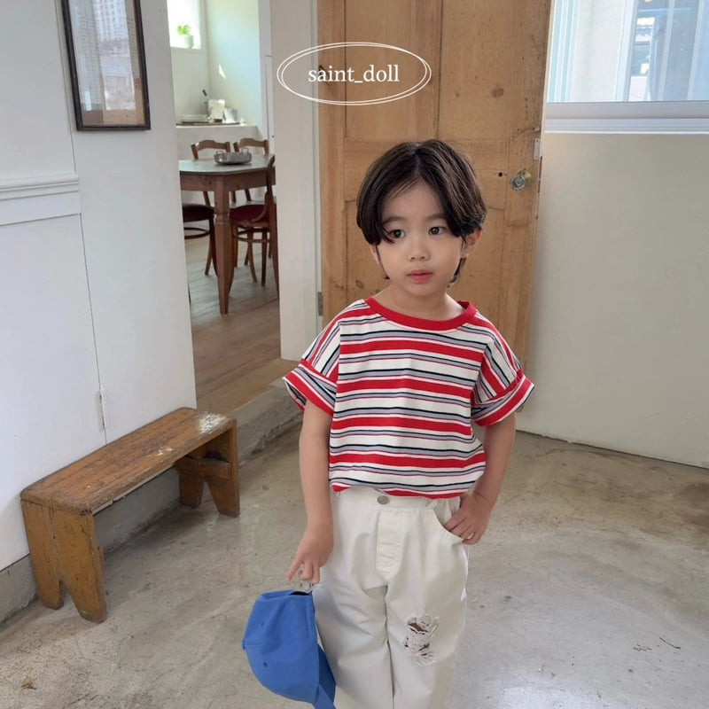 Saint Doll - Korean Children Fashion - #kidzfashiontrend - Loose Stripe Tee