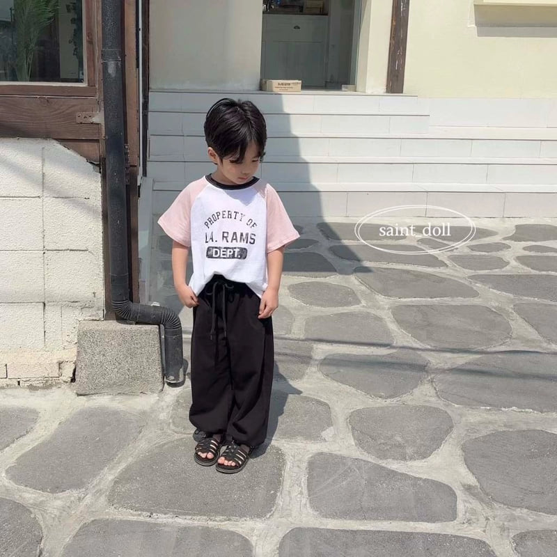 Saint Doll - Korean Children Fashion - #kidzfashiontrend - Raglan English Letter Tee - 8