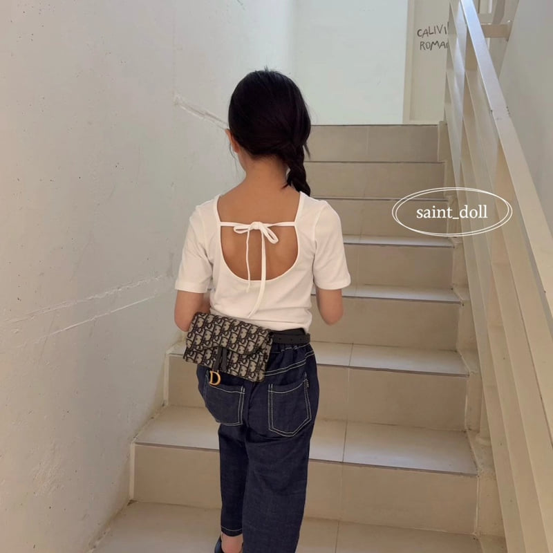 Saint Doll - Korean Children Fashion - #Kfashion4kids - Backless Short Sleeve Tee - 4