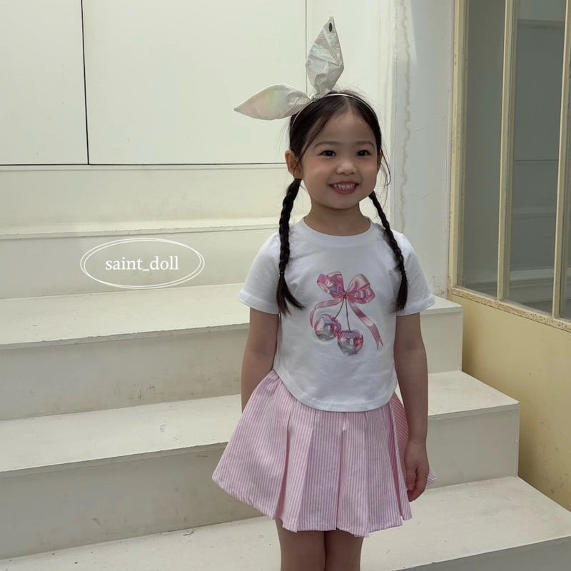 Saint Doll - Korean Children Fashion - #littlefashionista - Bling Cherry Tee - 5