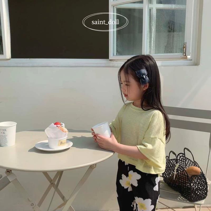 Saint Doll - Korean Children Fashion - #magicofchildhood - Linen Crop Tee - 6