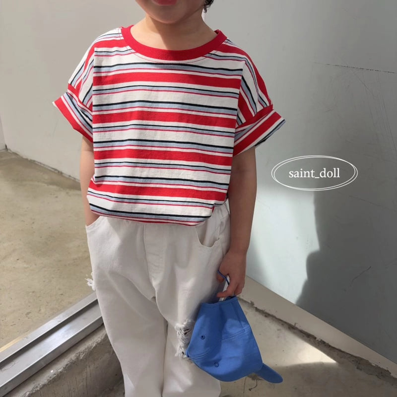 Saint Doll - Korean Children Fashion - #minifashionista - Loose Stripe Tee - 5
