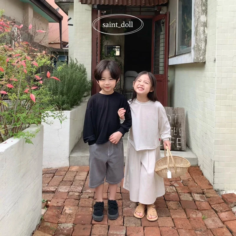 Saint Doll - Korean Children Fashion - #minifashionista - Linen Long Sleeve Tee