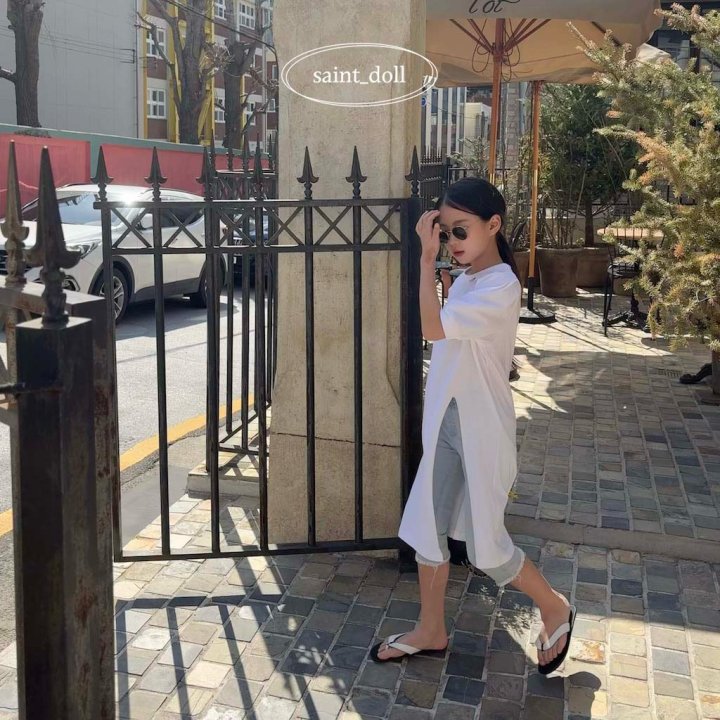 Saint Doll - Korean Children Fashion - #minifashionista - Slit Long Tee - 11