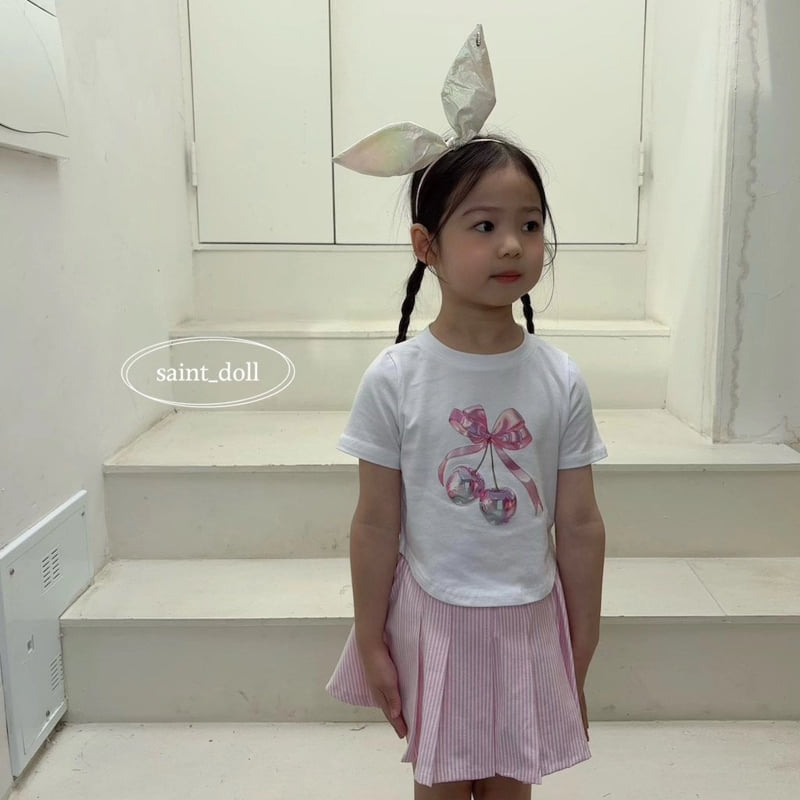 Saint Doll - Korean Children Fashion - #minifashionista - Bling Cherry Tee - 7