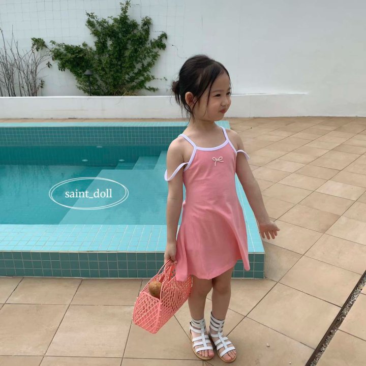 Saint Doll - Korean Children Fashion - #prettylittlegirls - Pearl Ribbon One-Piece - 10