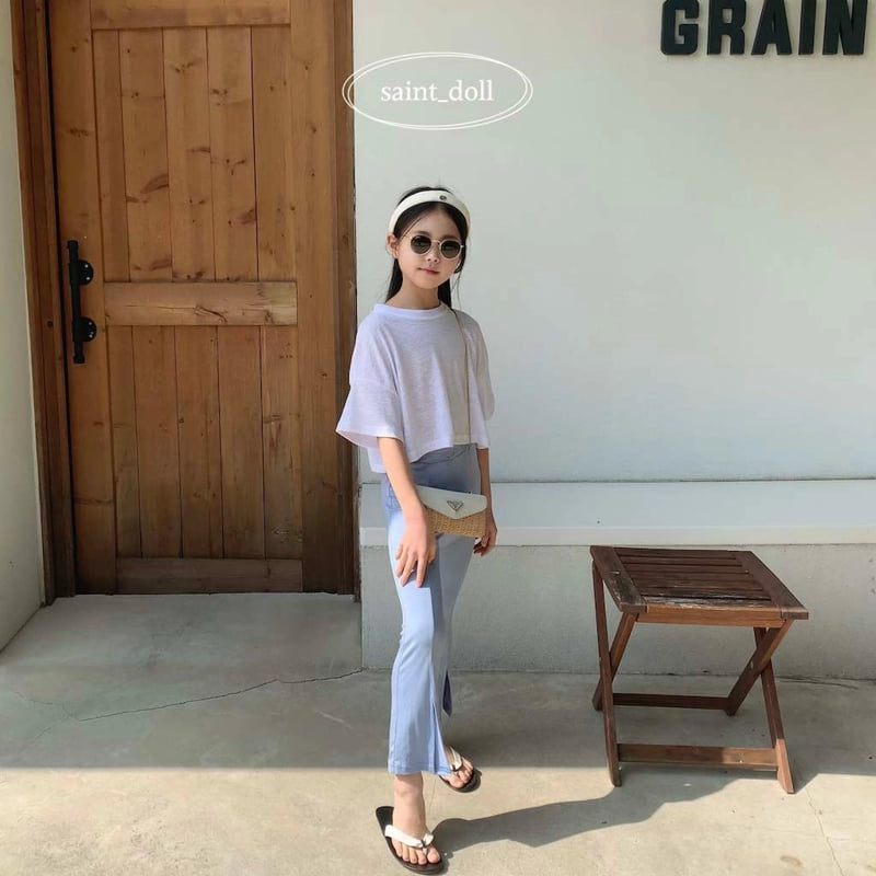Saint Doll - Korean Children Fashion - #prettylittlegirls - Linen Crop Tee - 8