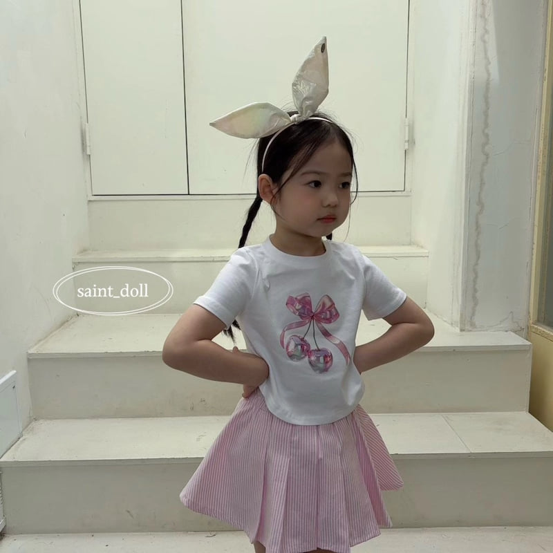 Saint Doll - Korean Children Fashion - #prettylittlegirls - Bling Cherry Tee - 8