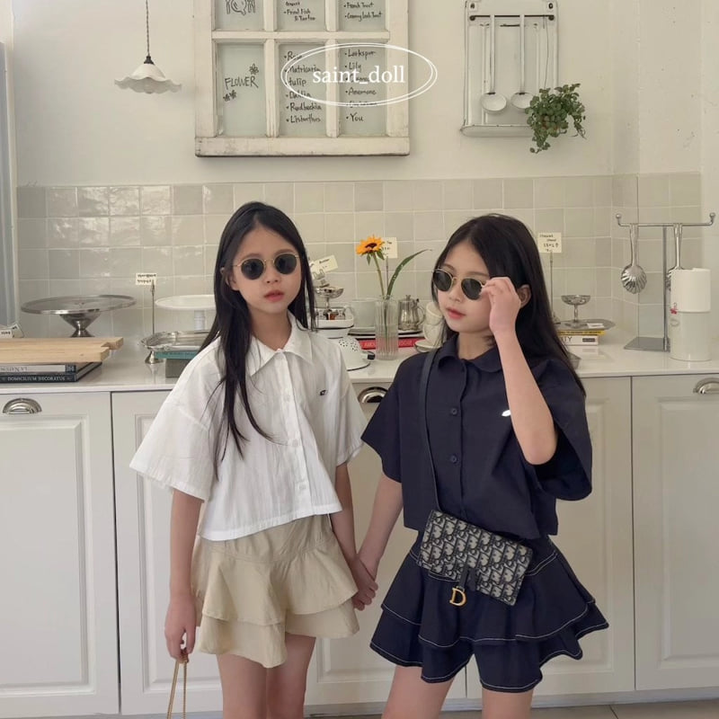 Saint Doll - Korean Children Fashion - #todddlerfashion - Back Ribbon Short Sleeve Shirt - 2