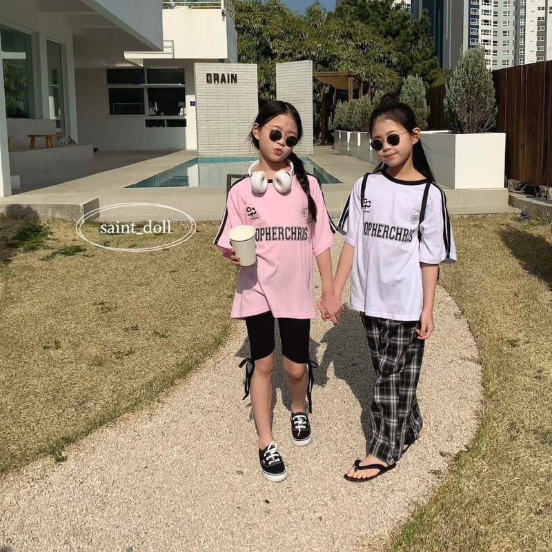Saint Doll - Korean Children Fashion - #todddlerfashion - Two-Line Uniform Tee