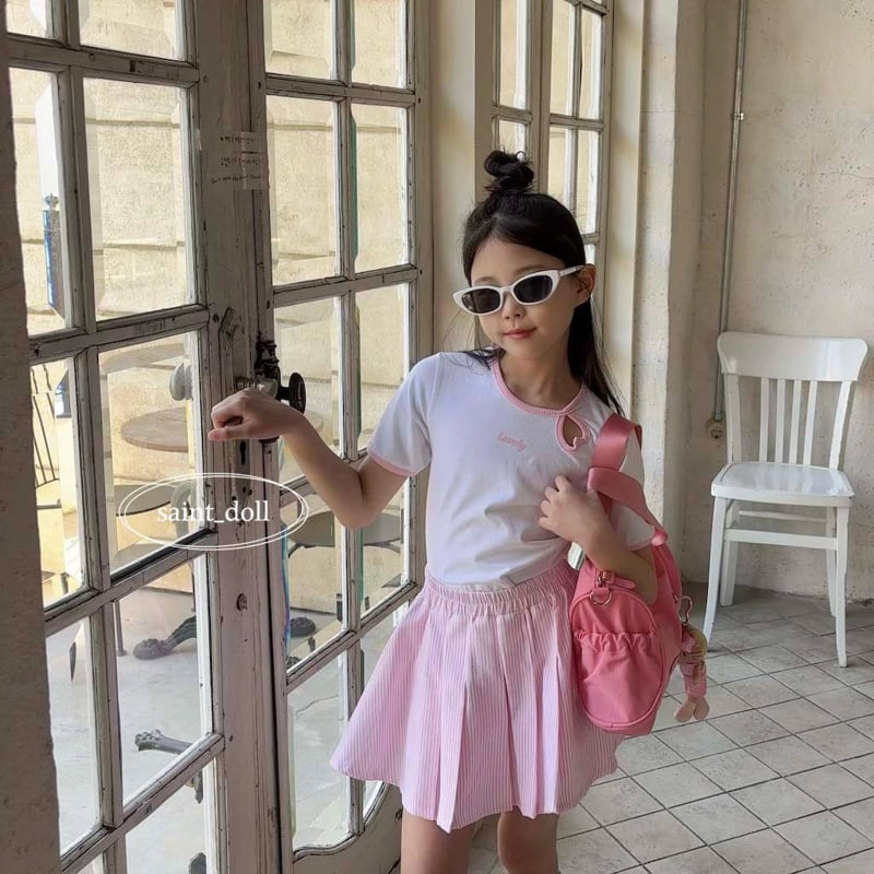 Saint Doll - Korean Children Fashion - #todddlerfashion - Lovely Heart Tee - 6