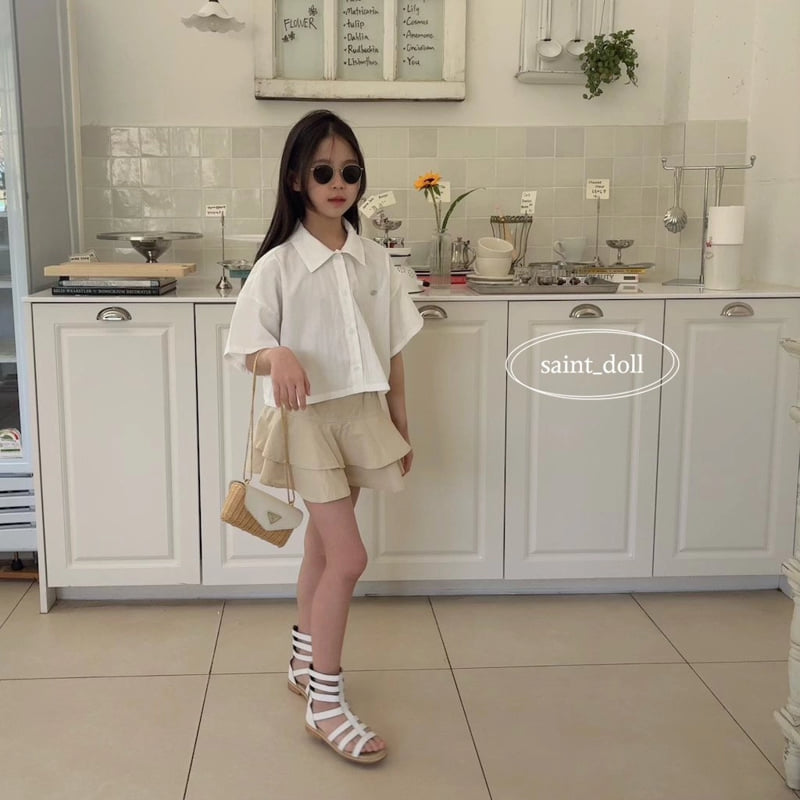 Saint Doll - Korean Children Fashion - #toddlerclothing - Back Ribbon Short Sleeve Shirt - 3