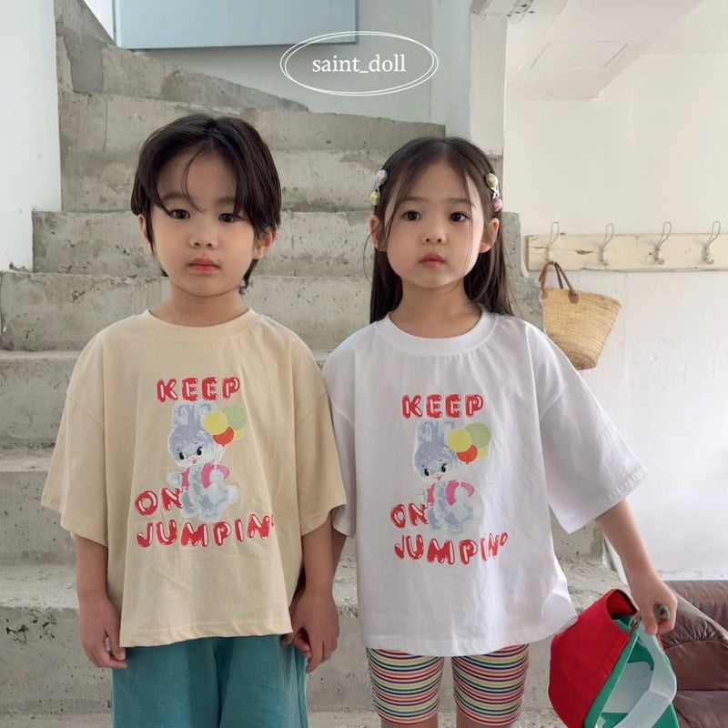 Saint Doll - Korean Children Fashion - #toddlerclothing - Jumping Rabbit Tee - 3
