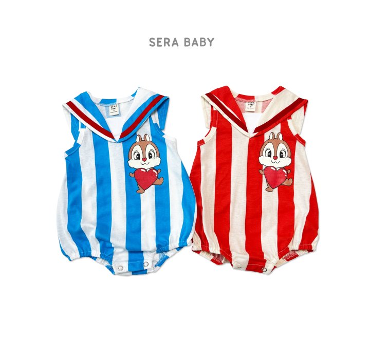 Sera - Korean Baby Fashion - #babyboutique - Bebe Marine Squirrel Suit