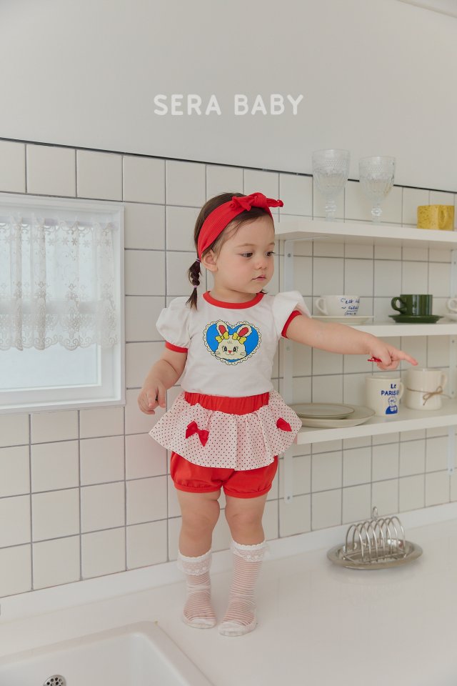 Sera - Korean Baby Fashion - #babyboutique - Bebe Frill Heart Top Bottom Set - 6
