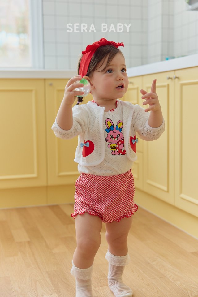 Sera - Korean Baby Fashion - #babyboutiqueclothing - Bebe Tube Check Bloomer Top Bottom Set - 3