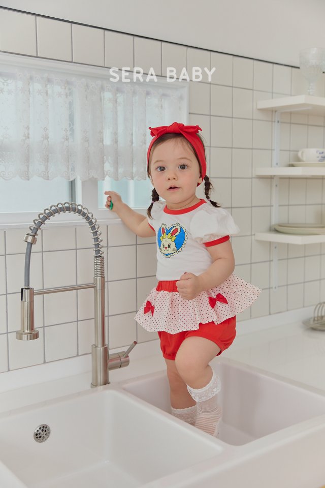 Sera - Korean Baby Fashion - #babyclothing - Bebe Frill Heart Top Bottom Set - 8