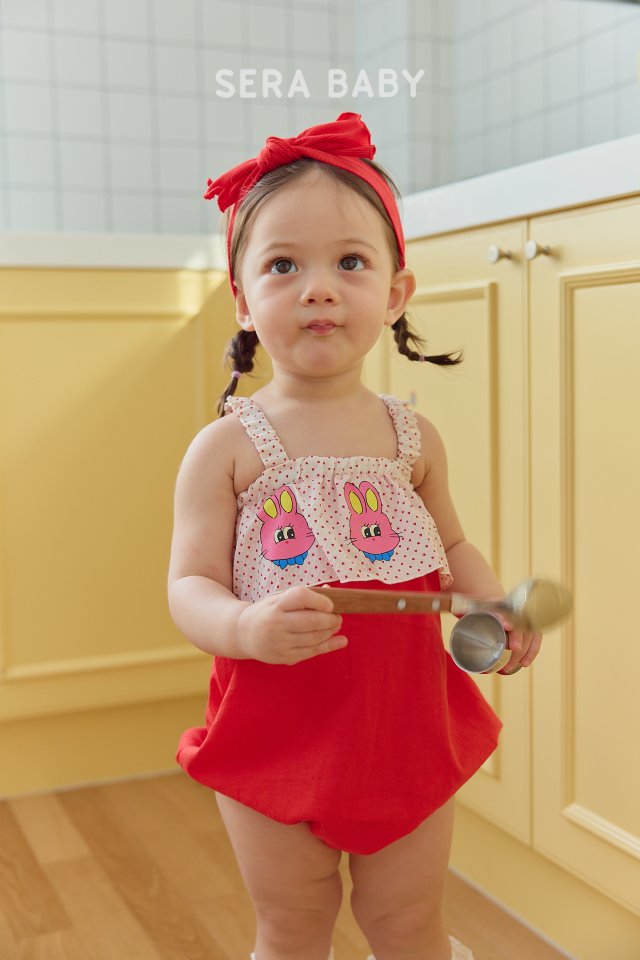 Sera - Korean Baby Fashion - #babyfashion - Bebe String Rabbit Frill Bodysuit