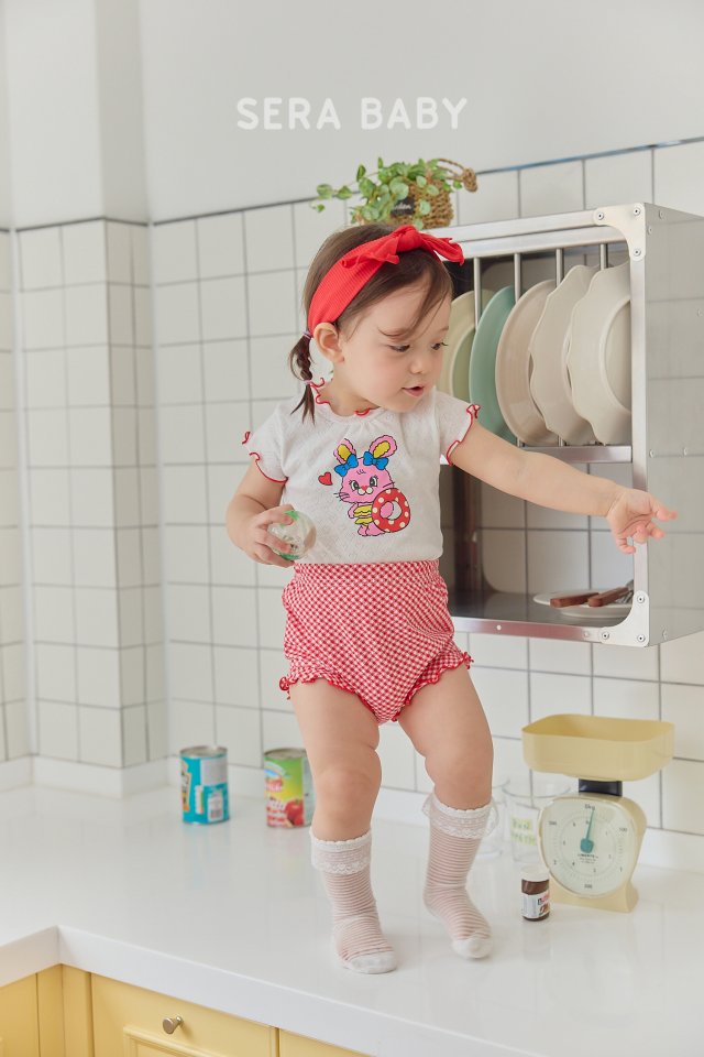 Sera - Korean Baby Fashion - #babyfashion - Bebe Tube Check Bloomer Top Bottom Set - 5