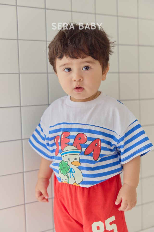 Sera - Korean Baby Fashion - #babyfever - Bebe Marine Top Bottom Set - 12