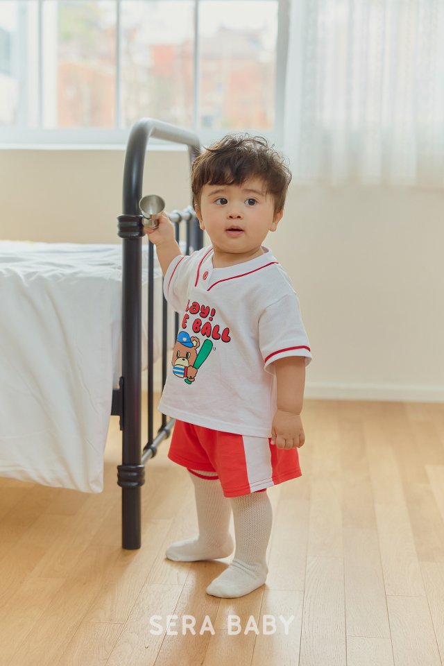 Sera - Korean Baby Fashion - #babylifestyle - Bebe Play Ball Top Bottom Set - 6