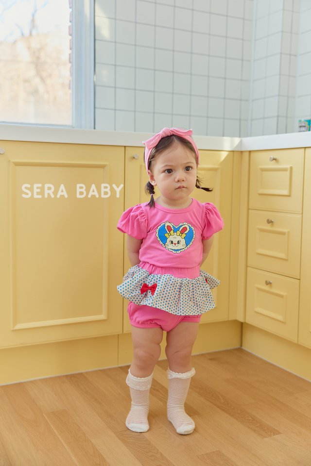 Sera - Korean Baby Fashion - #babylifestyle - Bebe Frill Heart Top Bottom Set - 12