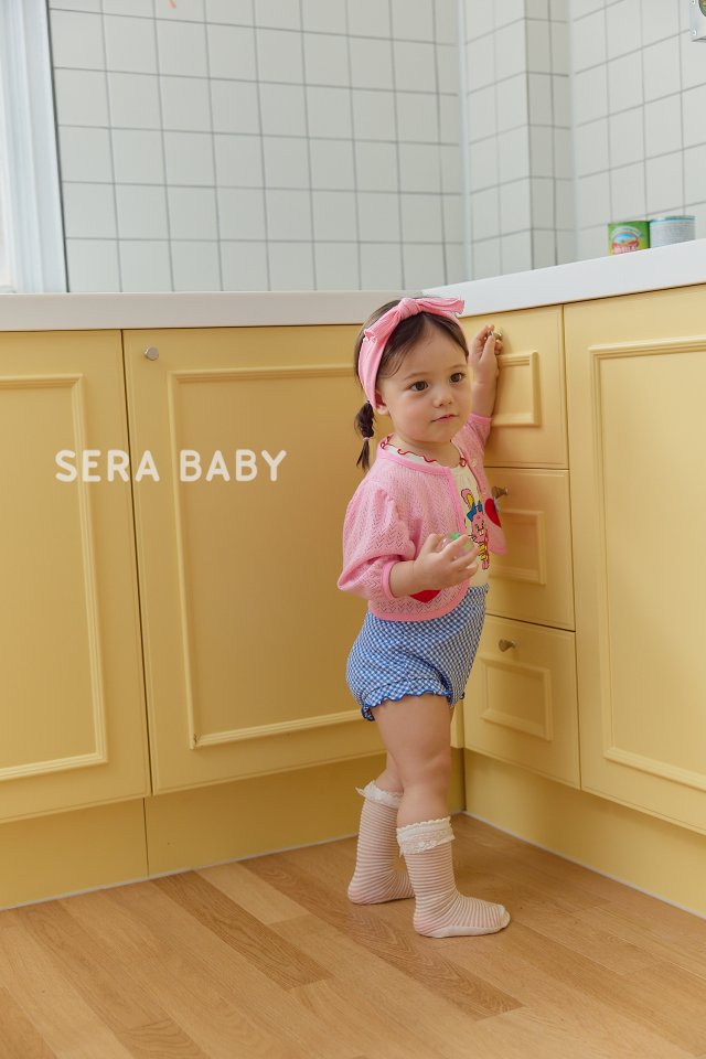 Sera - Korean Baby Fashion - #babylifestyle - Bebe Tube Check Bloomer Top Bottom Set - 8