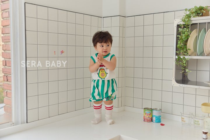 Sera - Korean Baby Fashion - #babyoninstagram - Bebe Avocado Top Bottom Set - 10