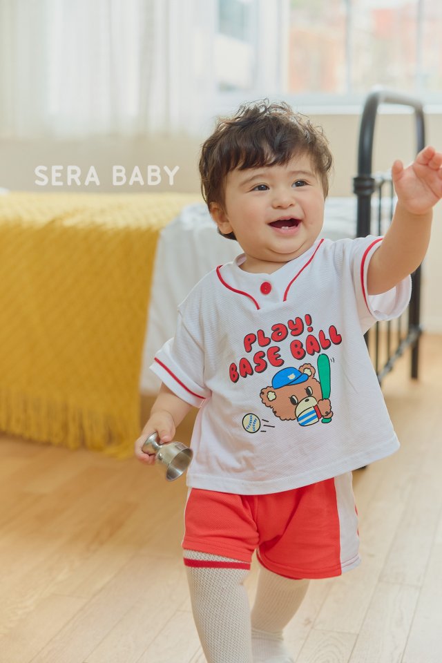 Sera - Korean Baby Fashion - #babyootd - Bebe Play Ball Top Bottom Set - 8