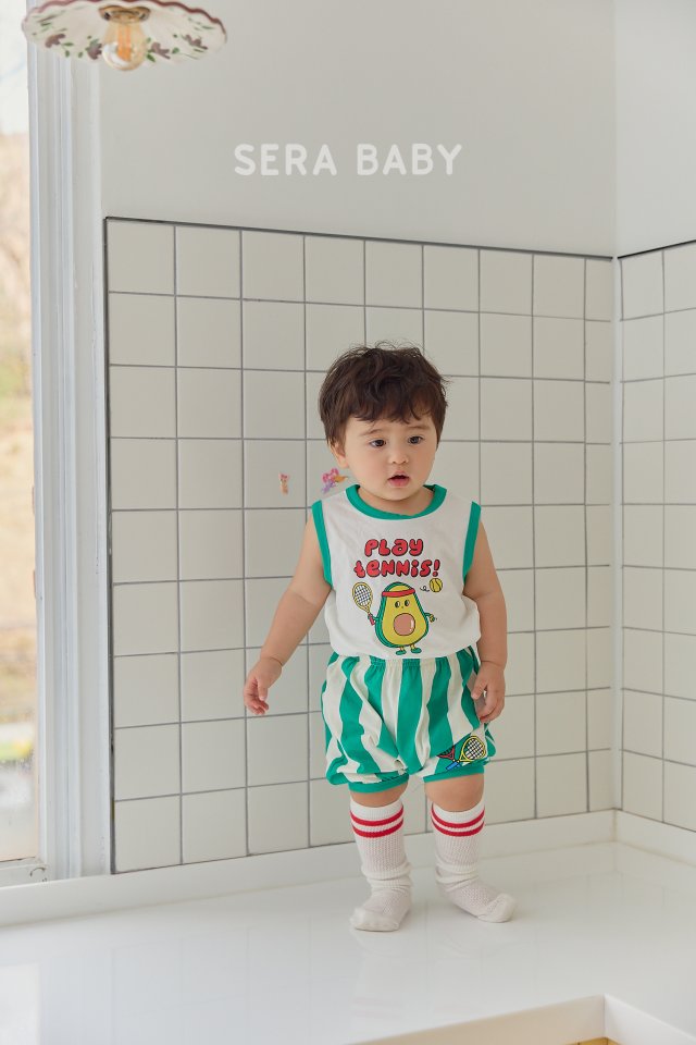 Sera - Korean Baby Fashion - #babyootd - Bebe Avocado Top Bottom Set - 11