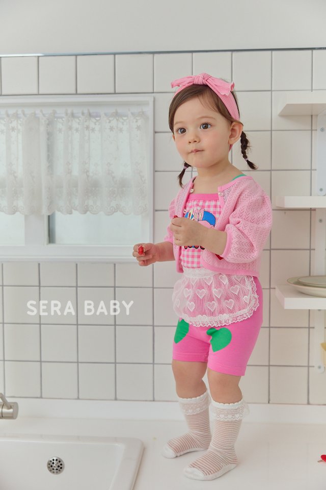 Sera - Korean Baby Fashion - #babyootd - Bebe Heart Baby Apron - 8