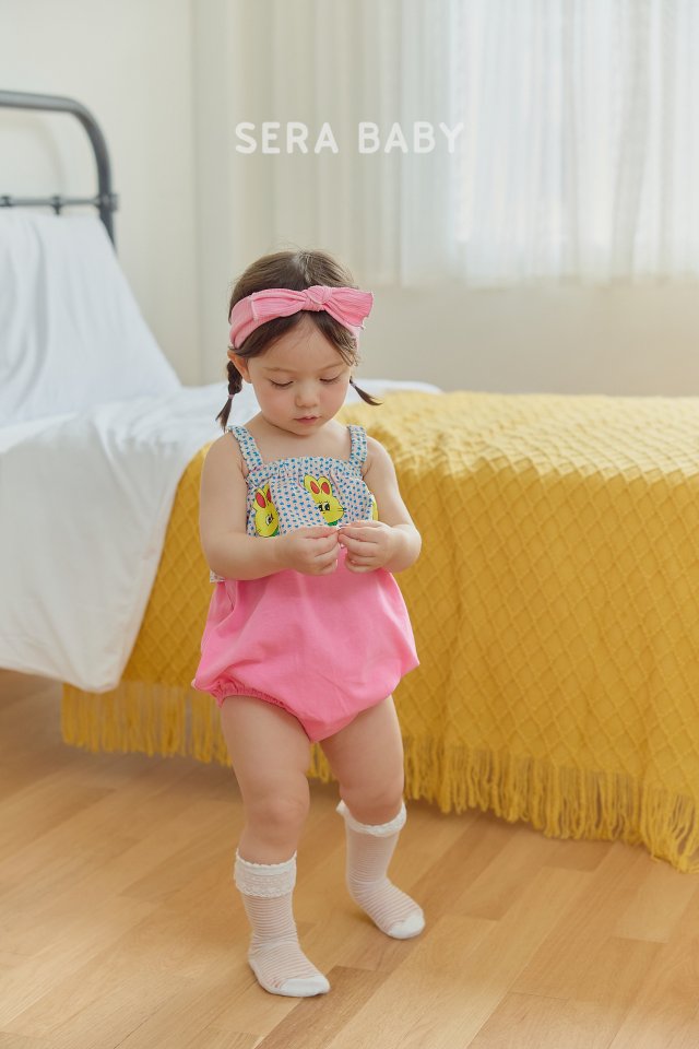 Sera - Korean Baby Fashion - #babyoutfit - Bebe String Rabbit Frill Bodysuit - 8