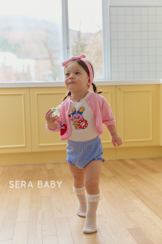 Sera - Korean Baby Fashion - #babyoutfit - Bebe Tube Check Bloomer Top Bottom Set - 11