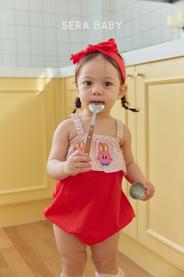 Sera - Korean Baby Fashion - #babywear - Bebe String Rabbit Frill Bodysuit - 9
