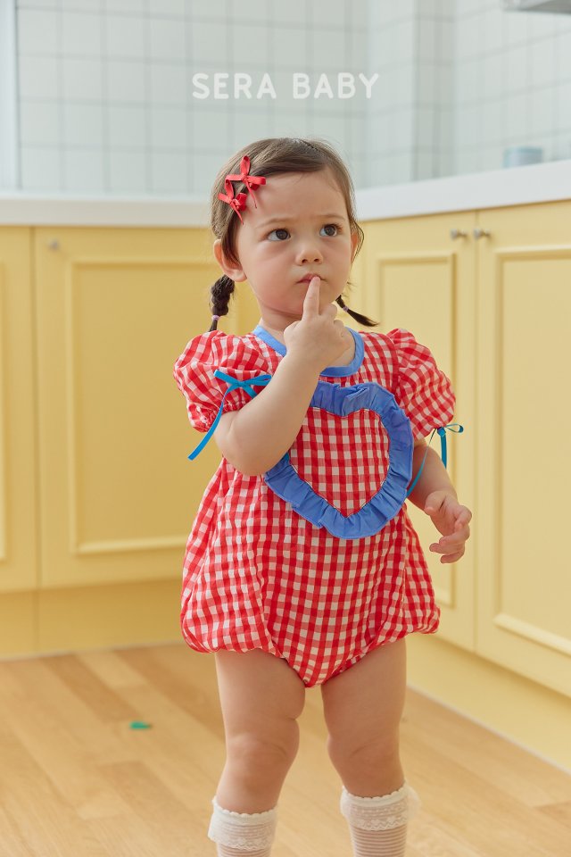 Sera - Korean Baby Fashion - #onlinebabyboutique - Bebe Check Ruffle Suit - 7