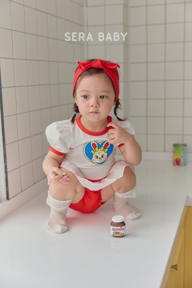 Sera - Korean Baby Fashion - #onlinebabyboutique - Bebe Frill Heart Top Bottom Set - 3