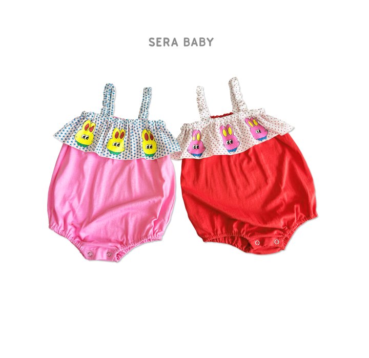 Sera - Korean Baby Fashion - #onlinebabyshop - Bebe String Rabbit Frill Bodysuit - 11
