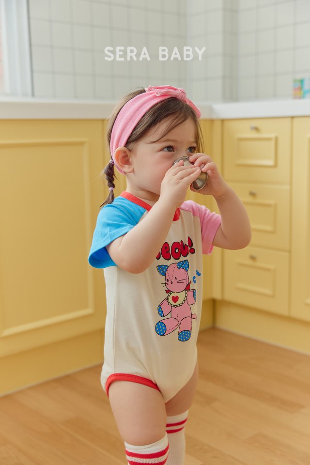 Sera - Korean Baby Fashion - #onlinebabyshop - Bebe Cat Raglan Suit - 10