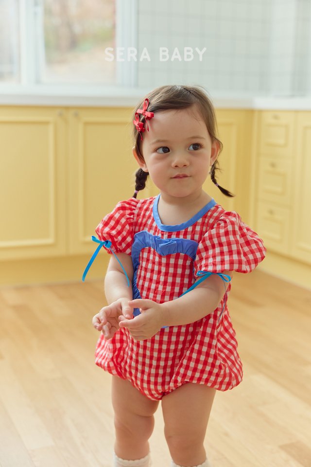 Sera - Korean Baby Fashion - #onlinebabyshop - Bebe Check Ruffle Suit - 8