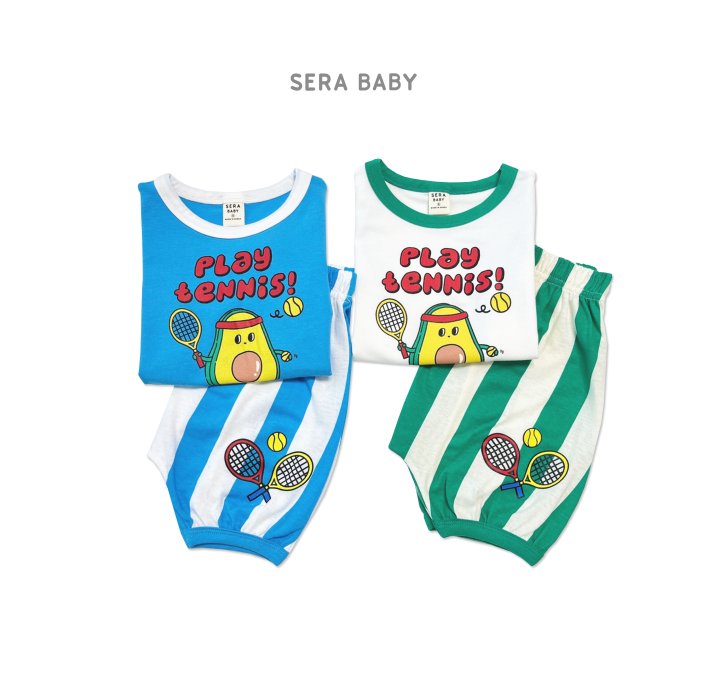 Sera - Korean Baby Fashion - #onlinebabyshop - Bebe Avocado Top Bottom Set