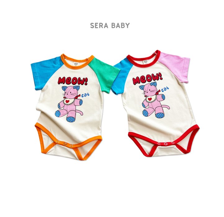Sera - Korean Baby Fashion - #smilingbaby - Bebe Cat Raglan Suit - 11