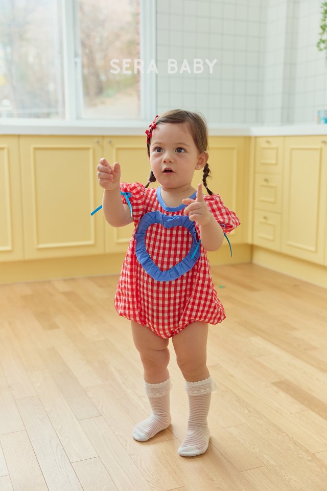 Sera - Korean Baby Fashion - #smilingbaby - Bebe Check Ruffle Suit - 9
