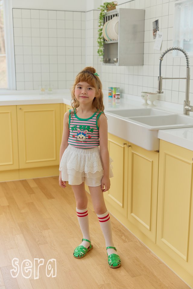 Sera - Korean Children Fashion - #Kfashion4kids - Lace Pangpang Skirt Pants - 6